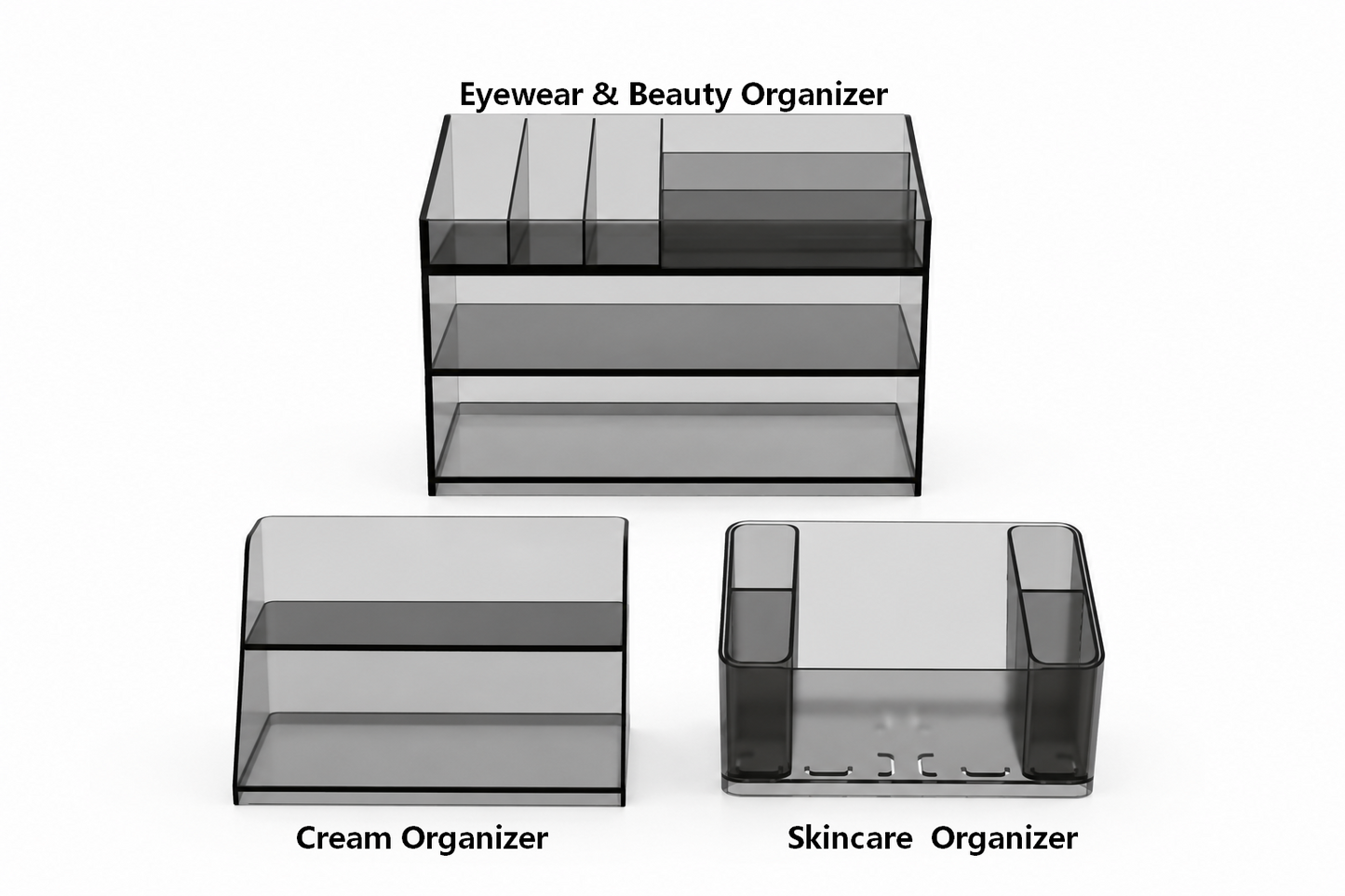 Essential Collection – Acrylic Medicine Cabinet Organizer System (3 Pieces)