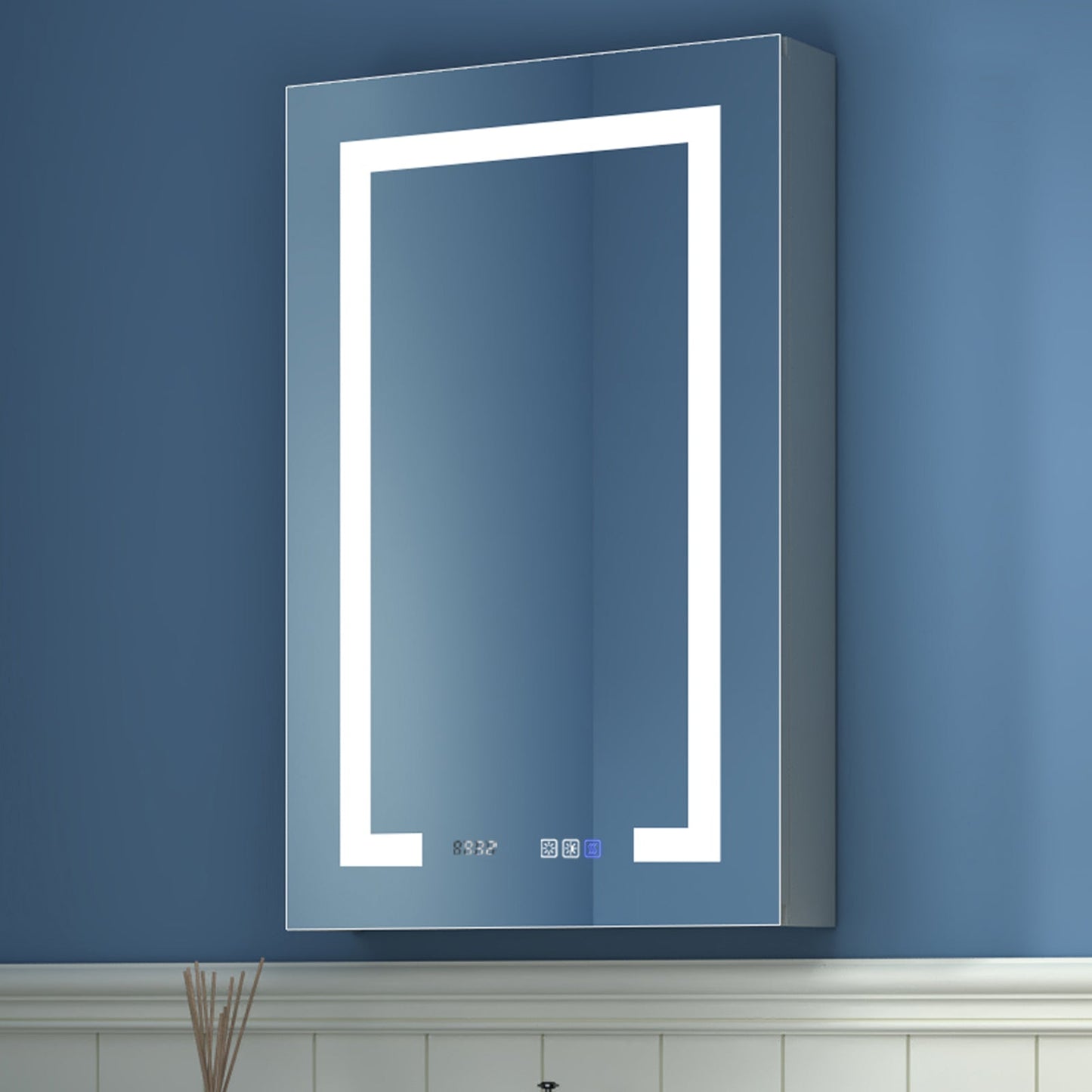 Bathroom Medicine Cabinet with Mirror and Lights 20" W x 32" H LED, Right Hinge - Boost-M2