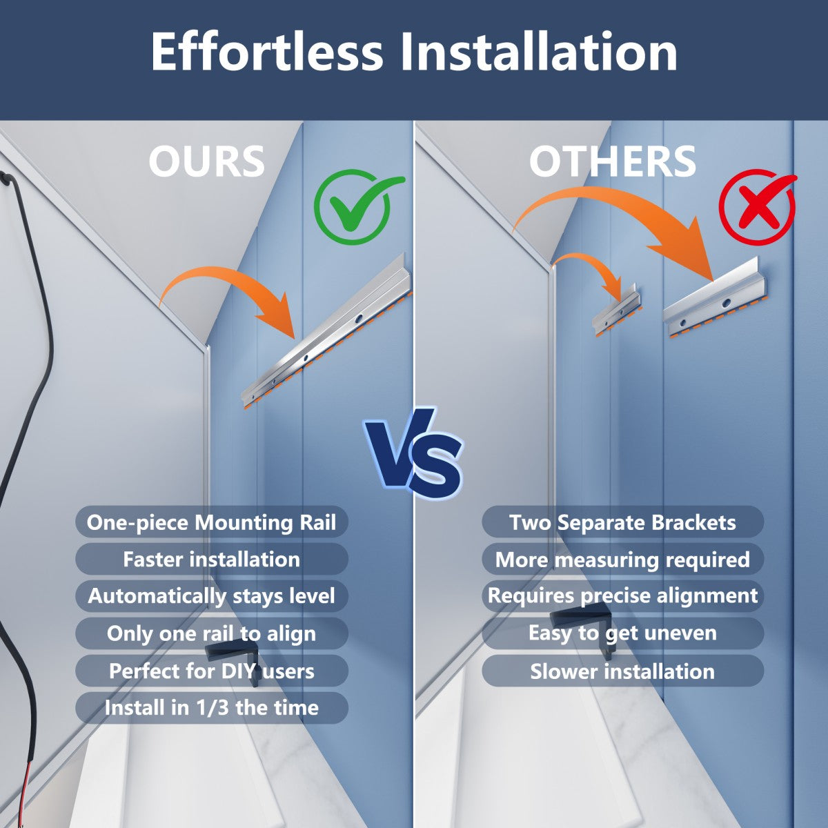 Illusion-B 48" x 36" LED Lighted Inset Mirrored Medicine Cabinet with Magnifiers Front and Back Light