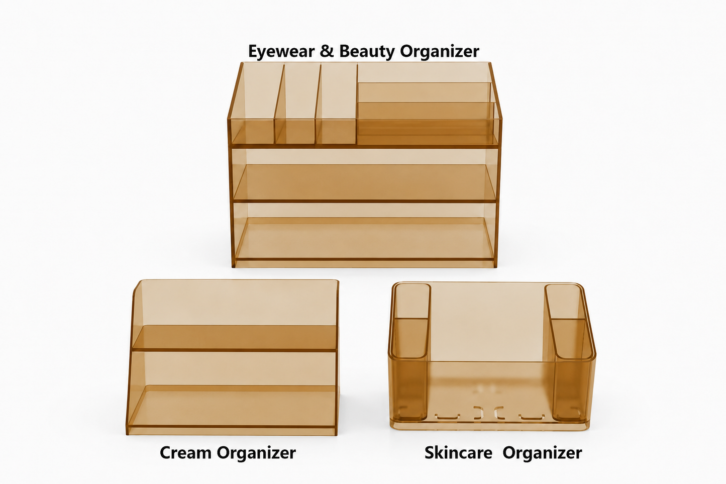 Essential Collection – Acrylic Medicine Cabinet Organizer System (3 Pieces)