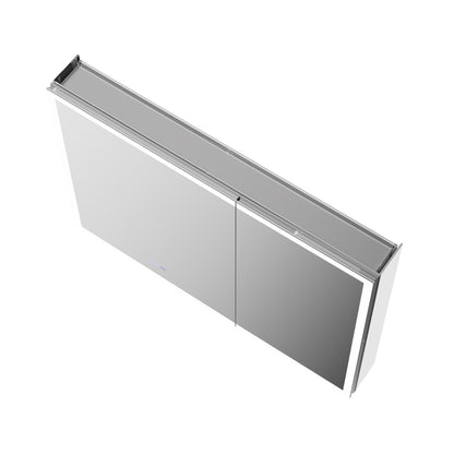ExBrite 40"W x 30"H LED Medicine Cabinet with Anti-Fog, Stepless Color Temperature and Dimming, Adjustable Shelves, Aluminum Frame, Recessed or Surface Mount - ExBriteUSA