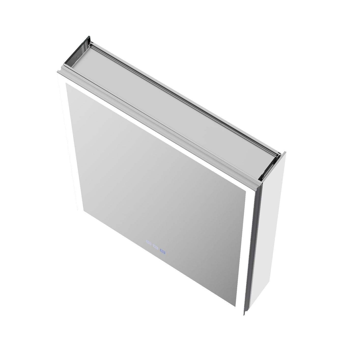 ExBrite 24"W x 30"H LED Medicine Cabinet with Anti-Fog, Stepless Color Temperature and Dimming, Adjustable Shelves, Aluminum Frame, Recessed or Surface Mount, Hinge on Right - ExBriteUSA