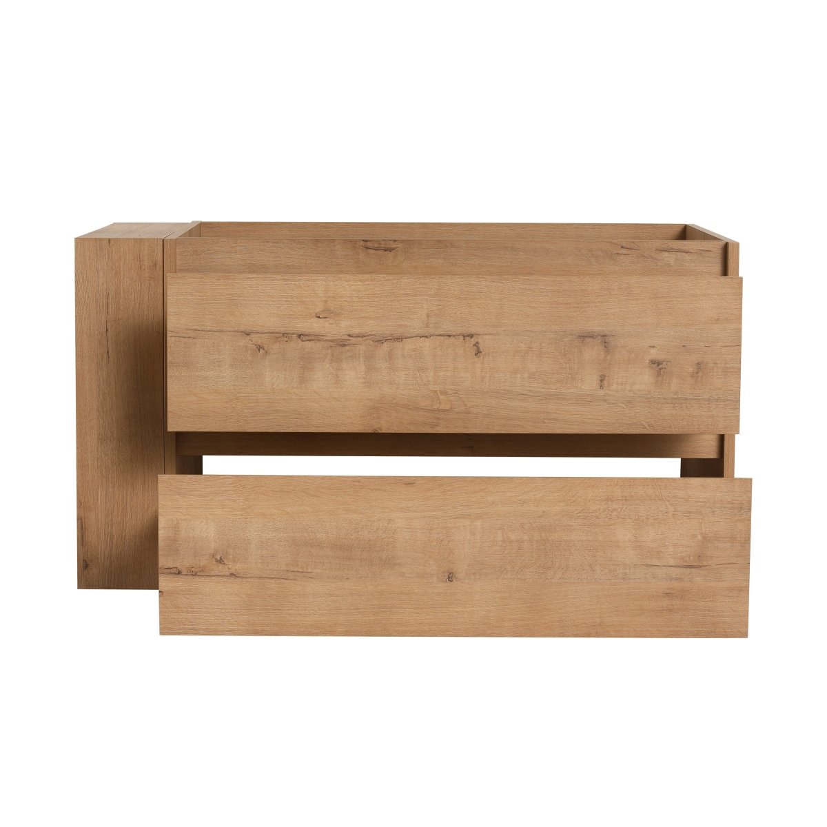 Allsumhome 36" Wall Mounting Floating Bathroom Vanity, Soft Close Drawer,Imitative Oak Finish(Only Vanity, Without Basin)