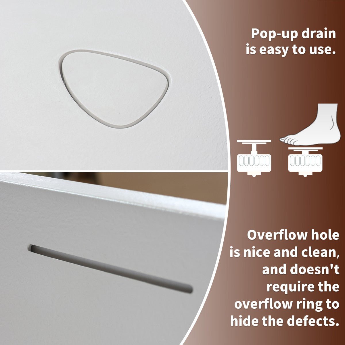 Allsumhome RockE 59" Imitation Natural Stone Freestanding Bathtub,Stone Touch,White,Scratch - proof,cUPC Certified,No Drain