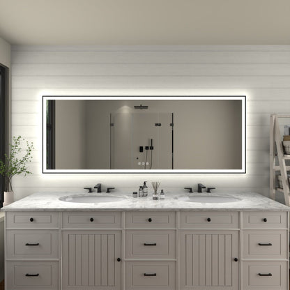Apex - Noir 84"x32" Framed LED Lighted Bathroom Mirror