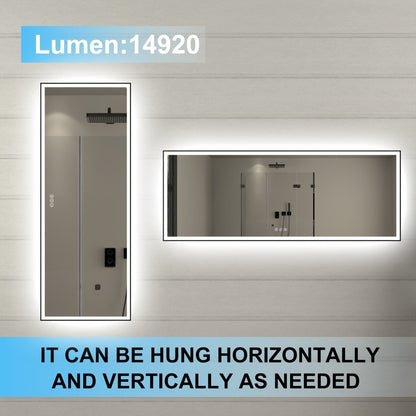 Apex - Noir 84"x32" Framed LED Lighted Bathroom Mirror