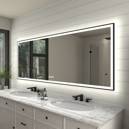 Apex - Noir 84"x32" Framed LED Lighted Bathroom Mirror