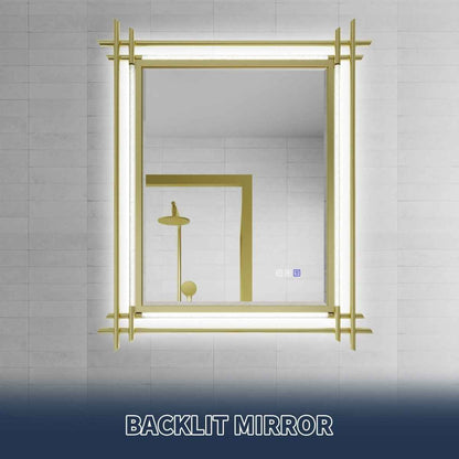 ExBrite Handcrafted Iron Art Bubble Decorative Mirror 30"W X 36"H Hawaiian Style, Golden