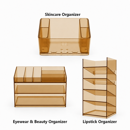 Essential Collection – Acrylic Medicine Cabinet Organizer System (3 Pieces)