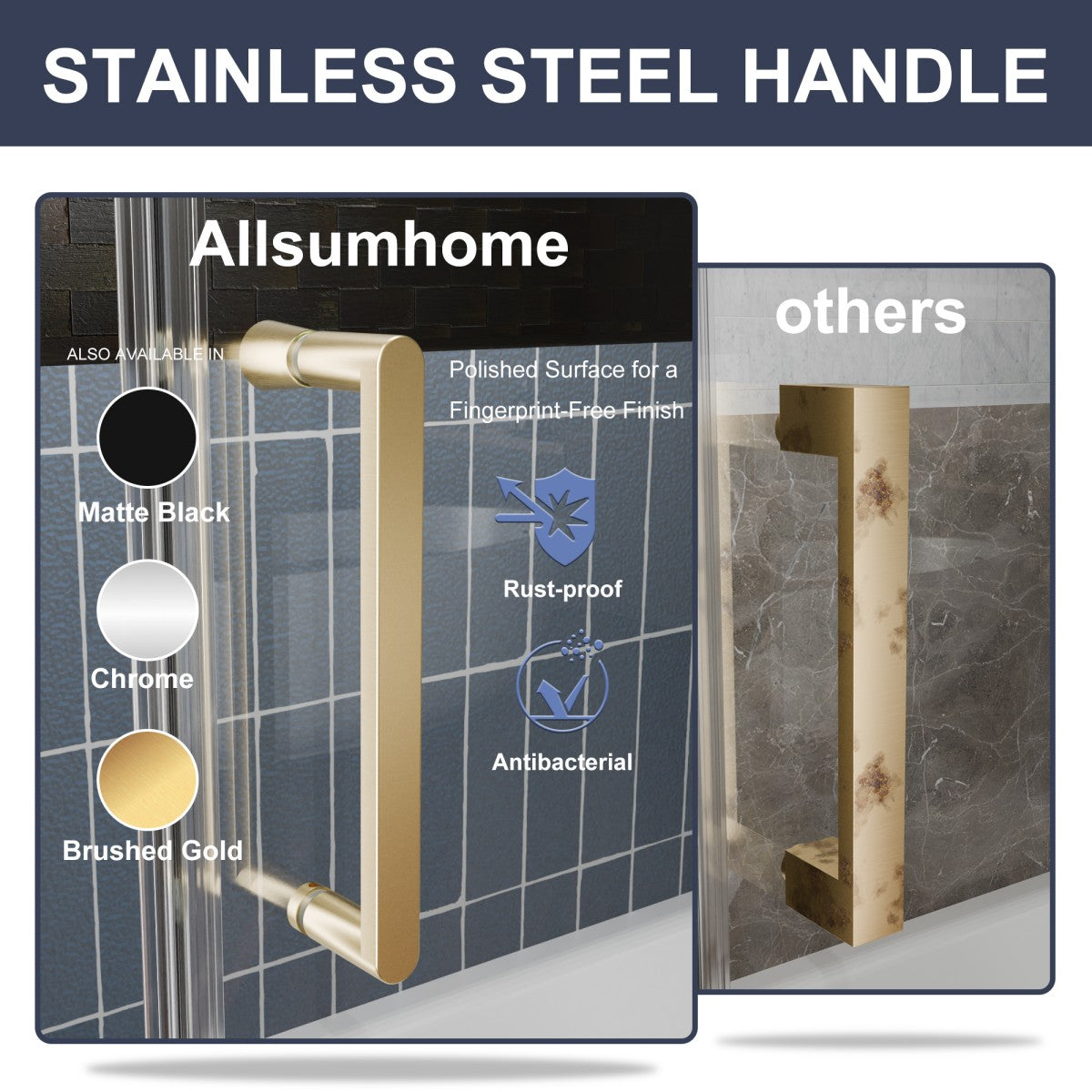 Zephyr 56-60" Semi-Frameless Single Sliding Tub Door,Brushed Gold,Bypass Bathtub Shower Tempered Glass Door with Explosion-Proof Film