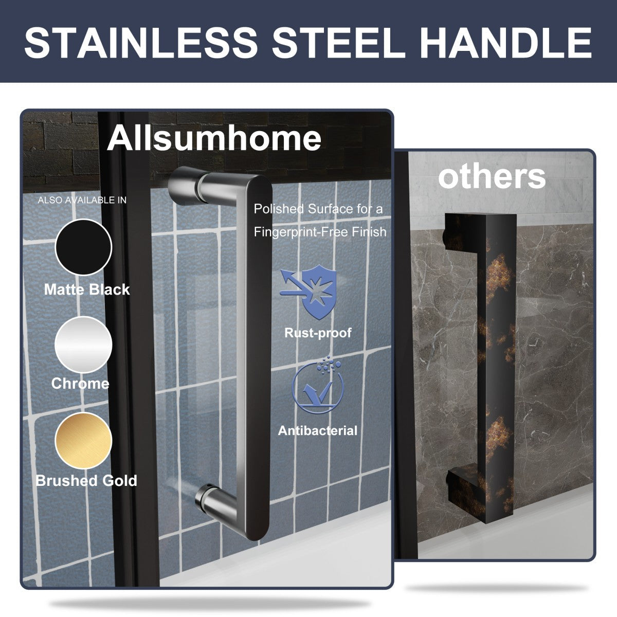 Zephyr 56-60" Semi-Frameless Single Sliding Tub Door,Matte Black,Bypass Bathtub Shower Tempered Glass Door with Explosion-Proof Film