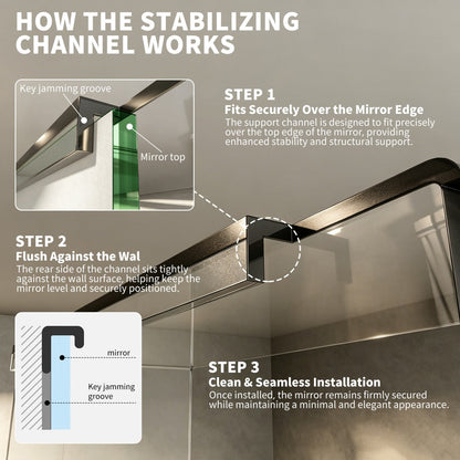 Premium Mirrored Bathroom Organizer Shelf – Elegant Storage for Beauty Essentials