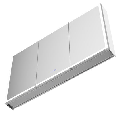 ExBrite 48"W x 30"H LED Medicine Cabinet with Anti-Fog, Stepless Color Temperature and Dimming, Adjustable Shelves, Aluminum Frame, Recessed or Surface Mount - ExBriteUSA