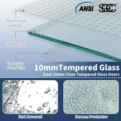 Gemini-W Allsumhome 56-58"Wx71"H Semi-Frameless Pivot Glass Shower Door,Pivot Shower Door,SGCC Tempered Glass,Matte Black,Reversible Installation
