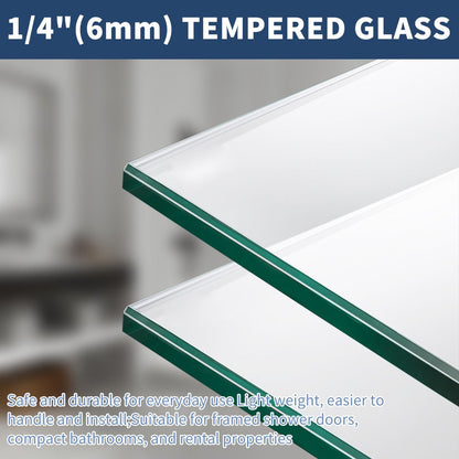 Haven-SP 36 in. W x 72 in. H Corner Shower Enclosure,6mm Clear Glass,Pivot Shower Doors,Brushed Nickel,Not Shower Base