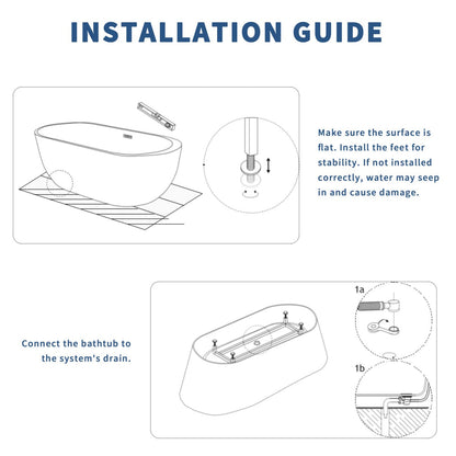 SQ-S Exbrite 43' Acrylic Freestanding Bathtub with seat,Spacious rectangle Shape, Gloss White Finish, Chrome Overflow & Pop-Up Drain - ExBriteUSA