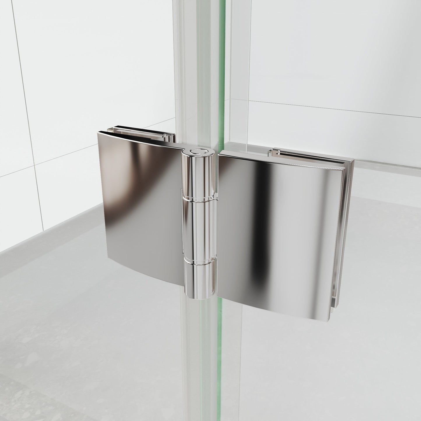 Adapt Allsumhome Bifold Shower Door 32-34 in.W x 72 in.H Pivot Swing Shower Doors,Chrome,Clear Tempered Shower Glass