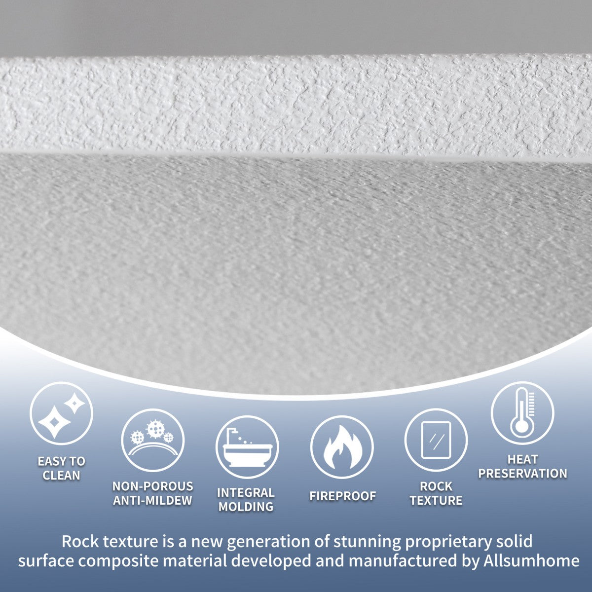 Allsumhome RockX 59" Imitation Natural Stone Freestanding Bathtub,Avocado green,Stone Touch,Scratch-proof,Large Overflow Port - ExBriteUSA