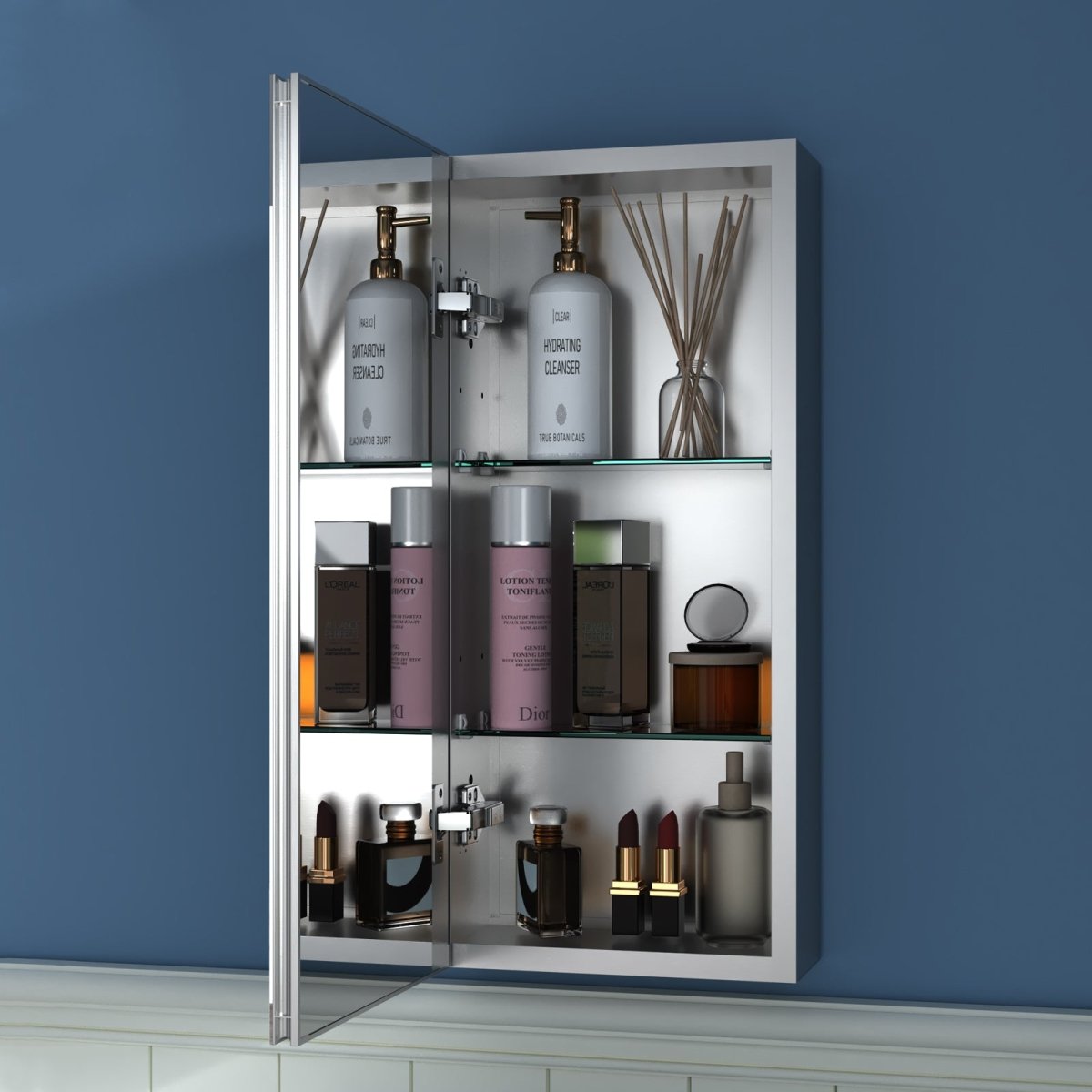 Boost-M1 12 in. W X 26 in. H Single Medicine Cabinet without Light