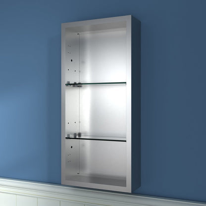 Boost-M1 12 in. W X 26 in. H Single Medicine Cabinet without Light