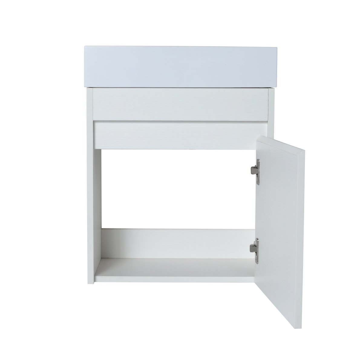 ExBrite 18'' Floating Wall-Mounted Bathroom Vanity with White Resin Sink & Soft-Close Cabinet Door