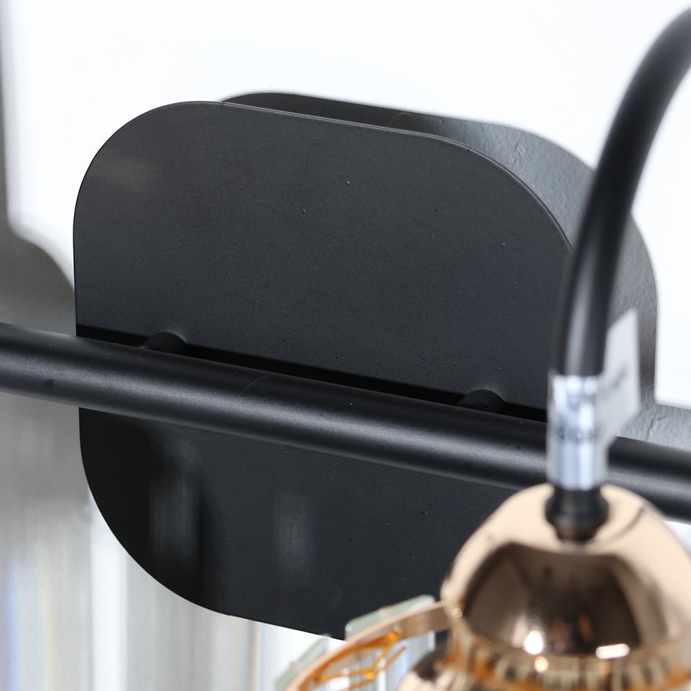 ExBrite 2-light 16" Wide Bathroom Gold Vanity Lights Crystal Vanity Lights Wall Sconces