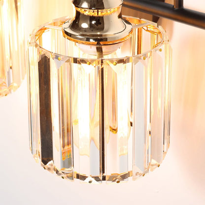 ExBrite 2-light 16" Wide Bathroom Gold Vanity Lights Crystal Vanity Lights Wall Sconces