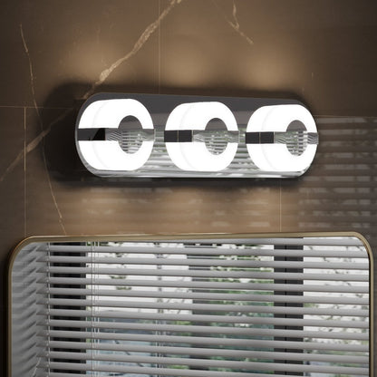 ExBrite 22.8" Chromed 3-Lights LED Vanity Light for Modern Bathrooms