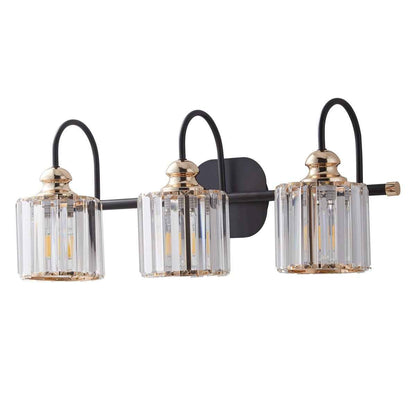 ExBrite 23 1/8" W 3 Light Bathroom Black and Gold Vanity Lights for Bathroom Light