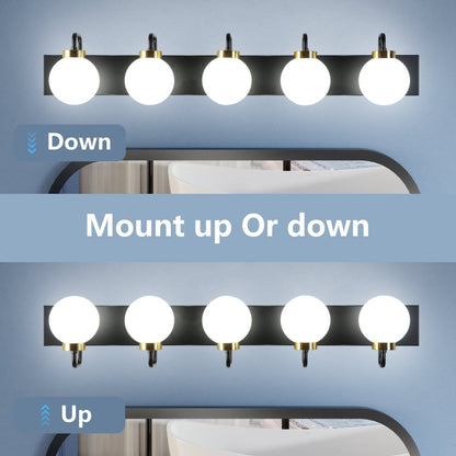 ExBrite 40" 5 - Light LED Vanity Light with Dimmable Switch & Tri - Color Temperature