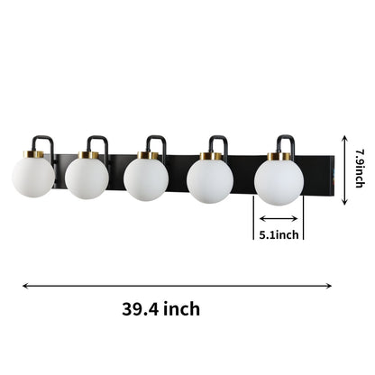 ExBrite 40" 5 - Light LED Vanity Light with Dimmable Switch & Tri - Color Temperature