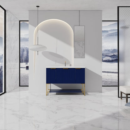 Exbrite 48 Inch Freestanding Bathroom Vanity With Resin Basin