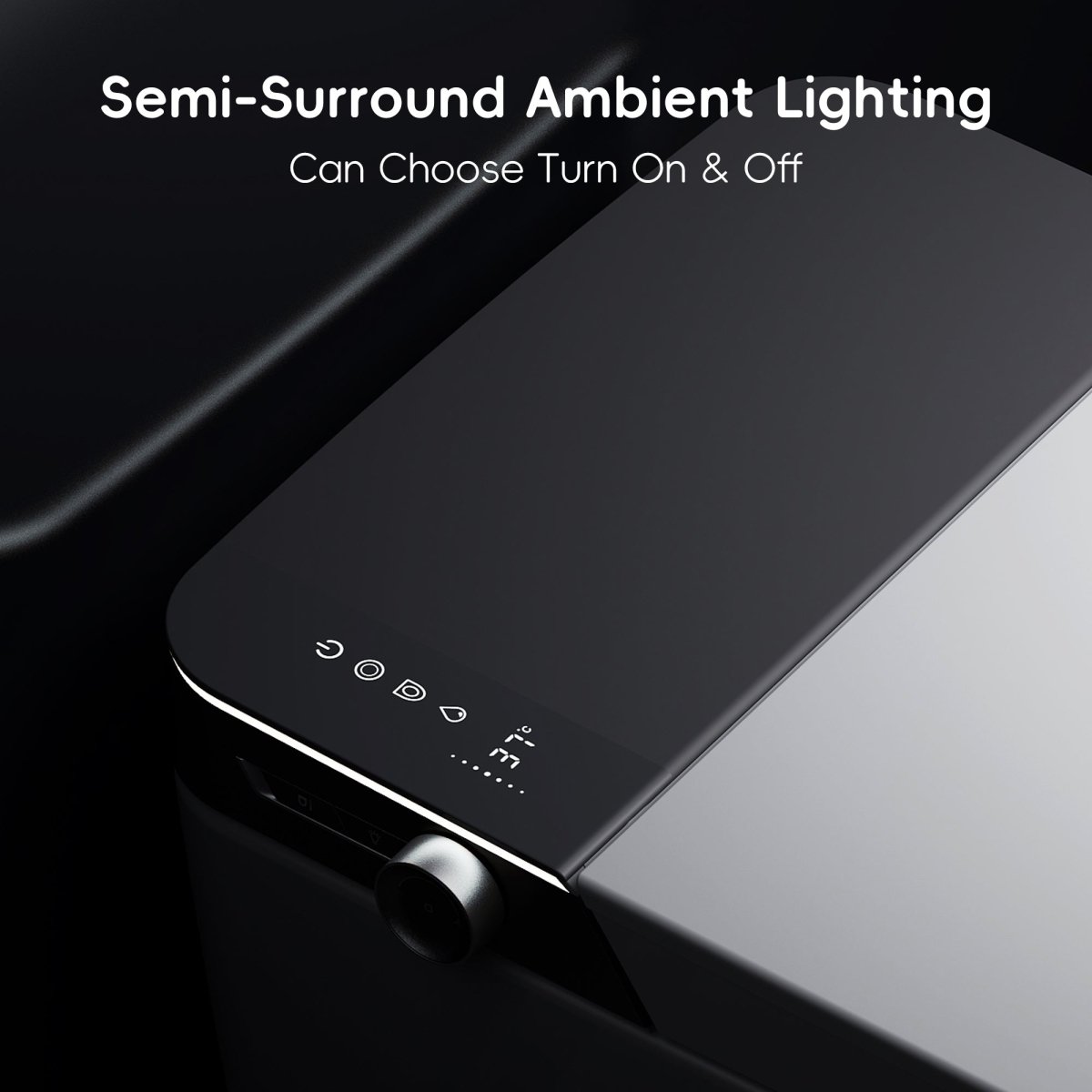 ExBrite Tankless Smart Toilet with Bidet Built In,Auto Open & Close,Wider Bidet with Heated Seat, Warm Water and Dry, Foot Sensor, LED Display, Remote Control