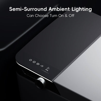 ExBrite Tankless Smart Toilet with Bidet Built In,Auto Open & Close,Wider Bidet with Heated Seat, Warm Water and Dry, Foot Sensor, LED Display, Remote Control