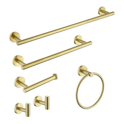 ExBrite Wall Mount Towel Rack Set 6 Piece Stainless Steel for Bathroom