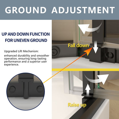 Prism Neo-Angle Frameless Shower Door 36 in. W x 72 in. H Corner Shower Enclosure with 6mm Clear Glass,Pivot Shower Doors,Matte Black