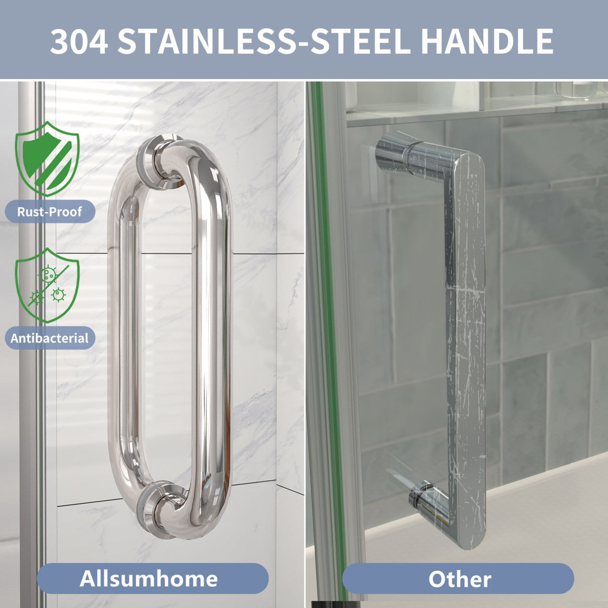 Valor Shower Door 24in.W x 72in.H Frameless Hinged Shower Door,Shower Room Glass Door with Clear Tempered Shower Glass Panel,Chrome