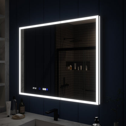 Illusion 40" x 32" LED Medicine Cabinet with Lights, Magnifiers Front and Back Light