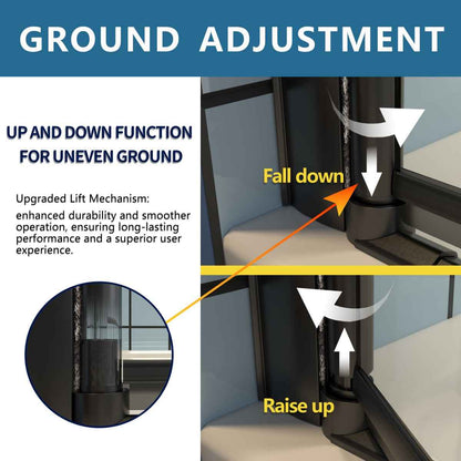 Exbrite Adapt Bifold Shower Door 36-38 in.W x 72 in.H Pivot Swing Shower Doors,Matte Black,Clear Tempered Glass