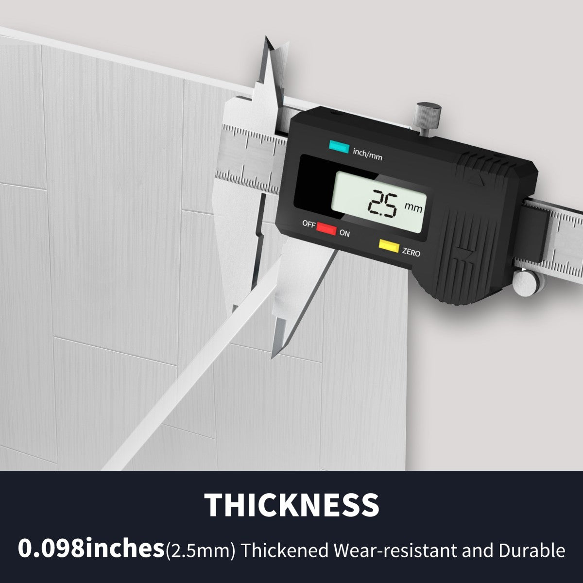 Huck - V Solid Surface 60" W x 76" H Tile Tub and Shower Wall Panel Surround, Quick Install,Cuttable,Big Tile Pattern,32in