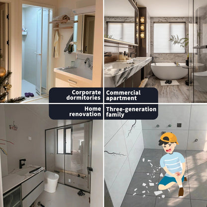 Huck - V Solid Surface 60" W x 76" H Tile Tub and Shower Wall Panel Surround, Quick Install,Cuttable,Big Tile Pattern,32in