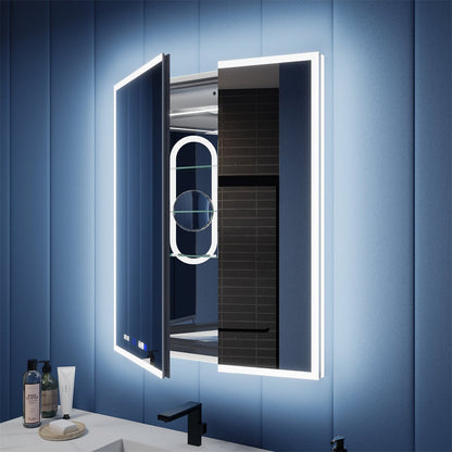 recessed medicine cabinet with mirror 36x32 inch LED front back light Illusion