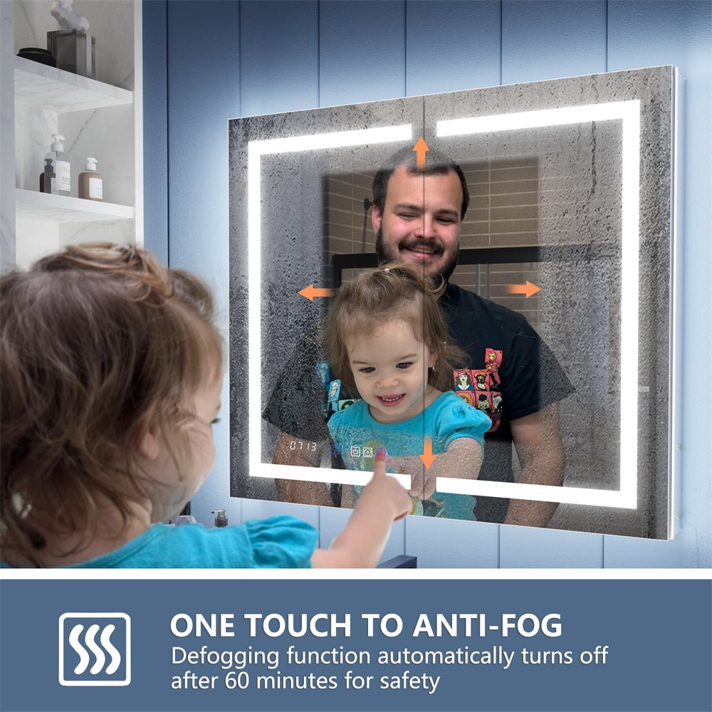 Illusion-B 24" x 36" LED Lighted Medicine Cabinet with Magnifiers Front and Back Light