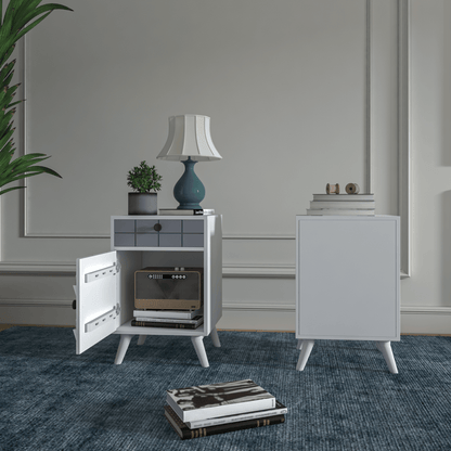 MangoLuxe Side Table, Small End Table, Tall Nightstand for Living Room, Bedroom, Office, Bathroom, White,2 pack