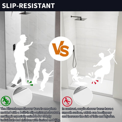 Pequod - L Shower Base, 60"x 30", White with Brushed Nickel Cover,Left