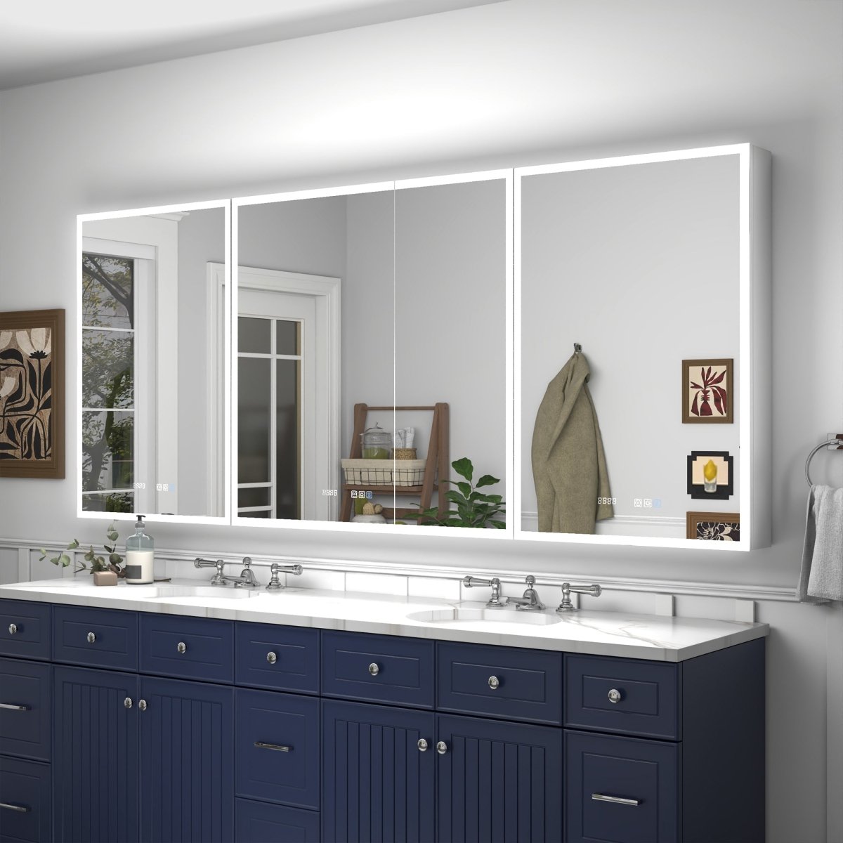 bathroom medicine cabinet with lights