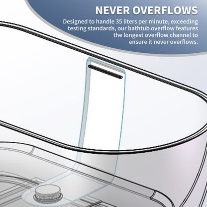 RockR 67" Freeing Soaking Bathtub,Rock Texture New technologies,Classic Rectangle Freestanding tub,Prussian blue,cUPC Certified