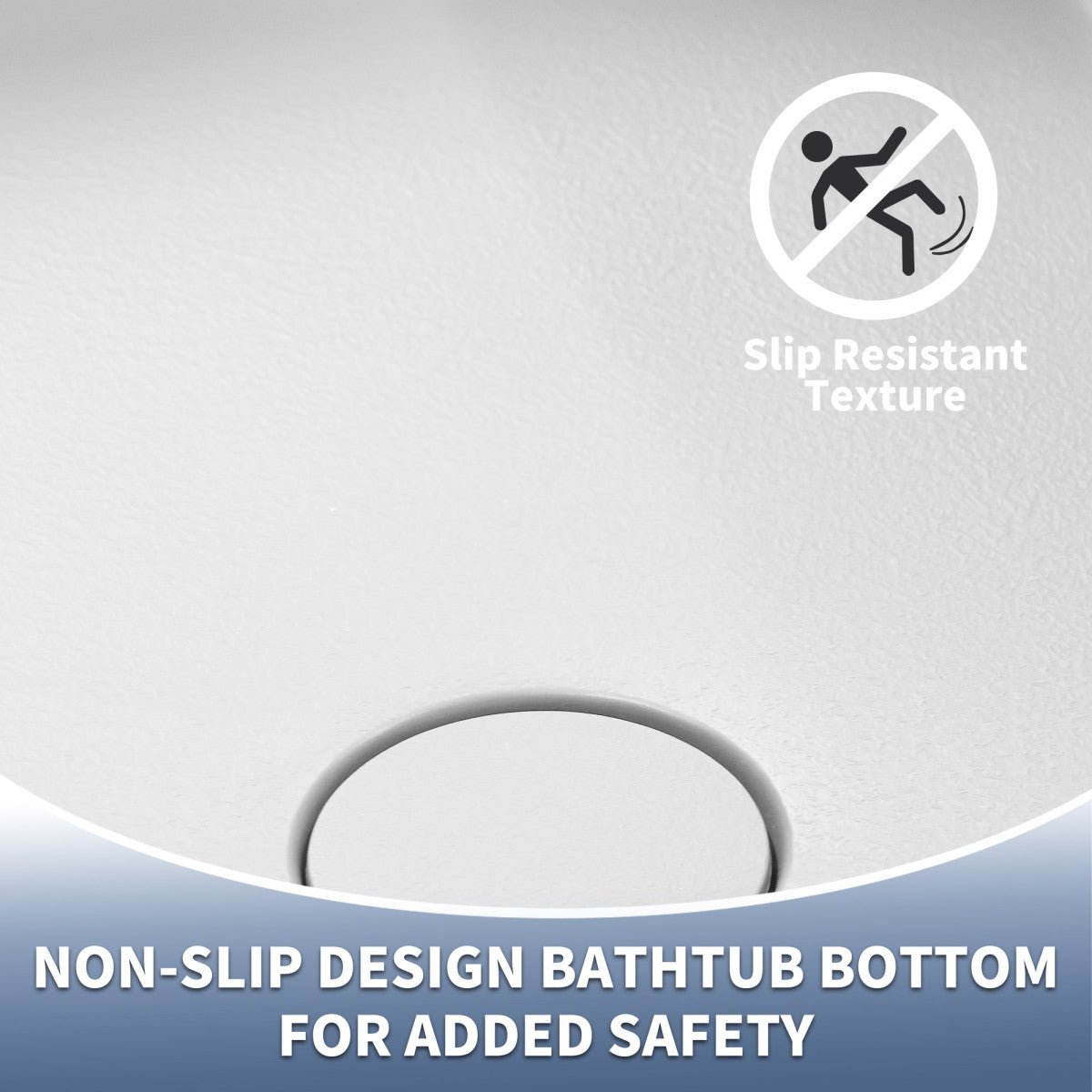 RockX 59" Rock Texture New Technologies Freestanding Bathtub,Prussian blue,Scratch - proof,Contemporary Soaking Tub,Large Overflow Port